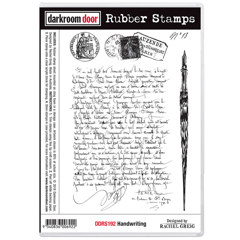Darkroom Door Rubber Stamps Set: Handwriting