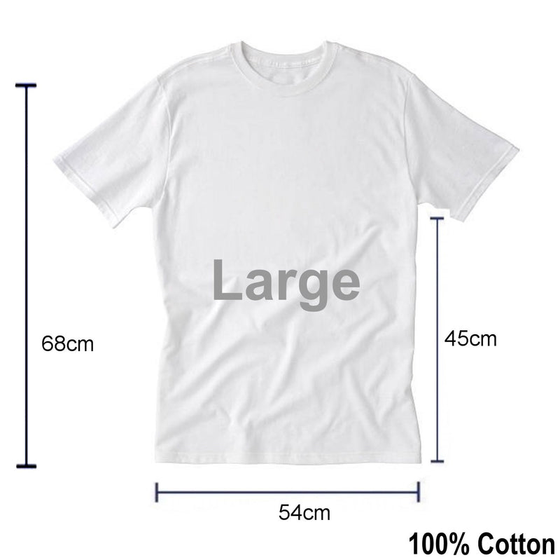 Kraft Collection White 100% Cotton Tee Shirt T-Shirt S/M/L/XL