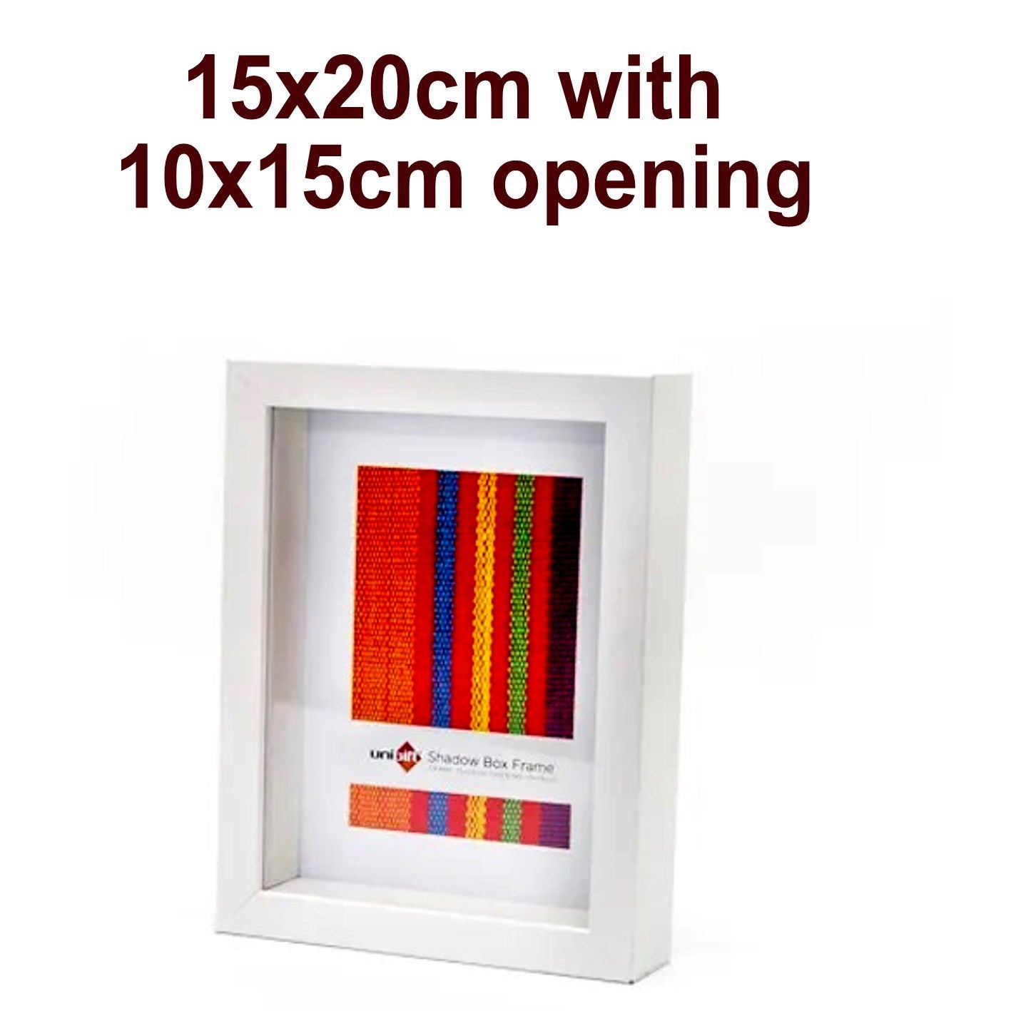 Unigift White Deep Shadow Box Photo Picture Frame 15x20cm