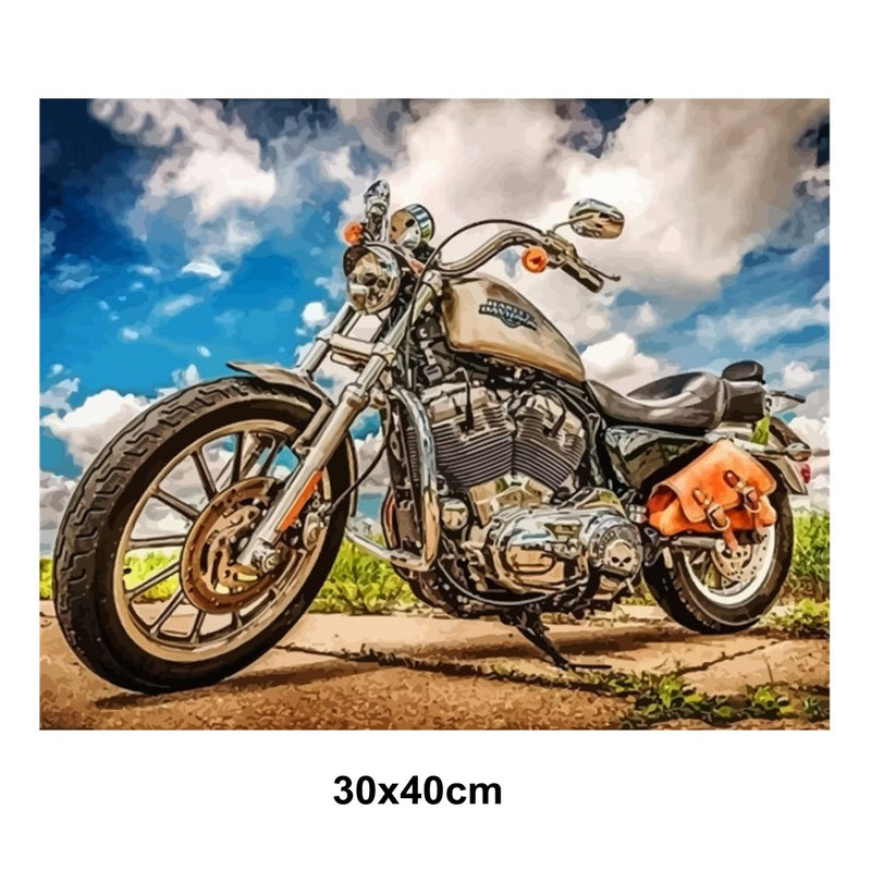 5D Picture 5D Diamond Art Painting 30x40cm Canvas Kit Classic Motorcycle