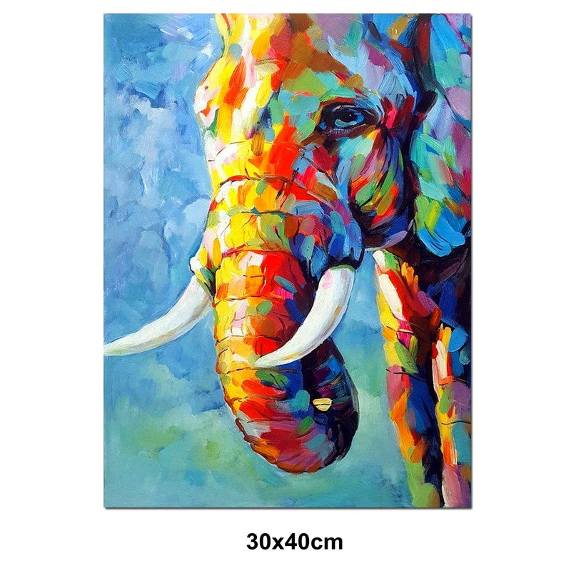 5D Picture 5D Diamond Art Painting 30x40cm Canvas Kit Impressionist Elephant