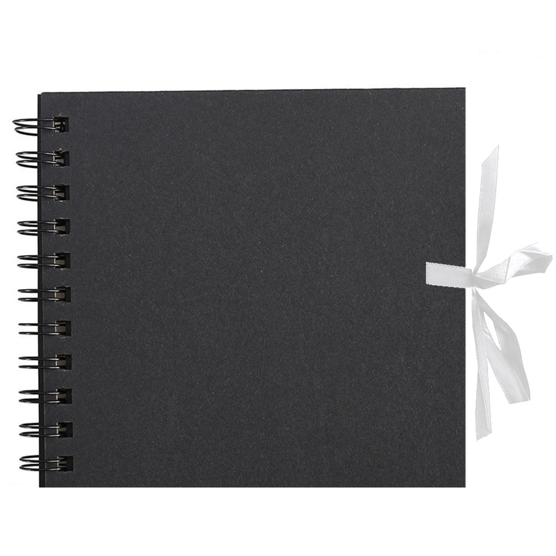Kraft Collection Blank Double Spiral Scrapbook - Black