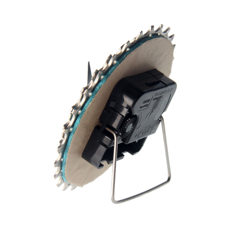 Handmade Clock - Turquoise Bicycle Cassette Gear Desk Clock Made from Recycled Parts