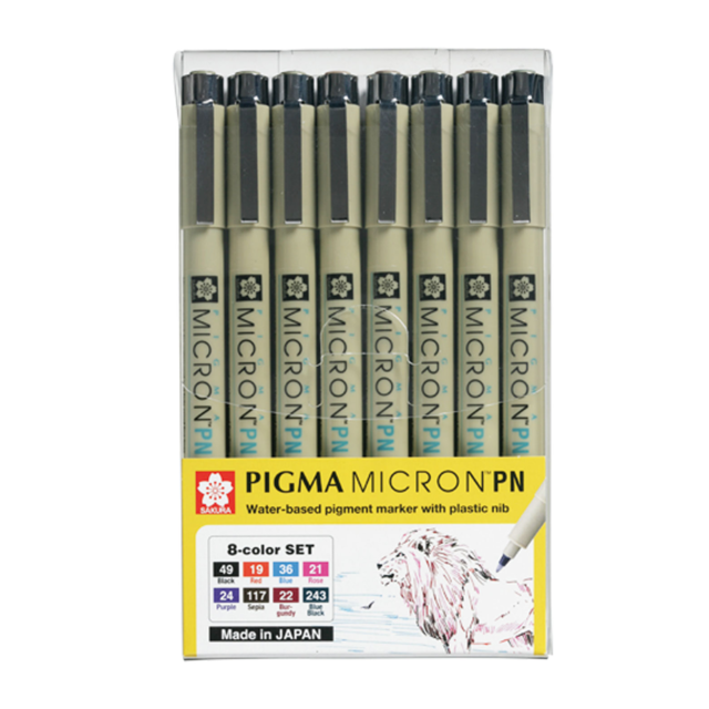 Sakura Sakura Pigma Micron PN Pens Set 8pk - Archival Safe