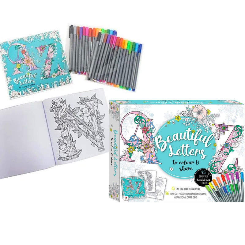 Hinkler Hinkler Colouring Book & Fineliner Pens Kit