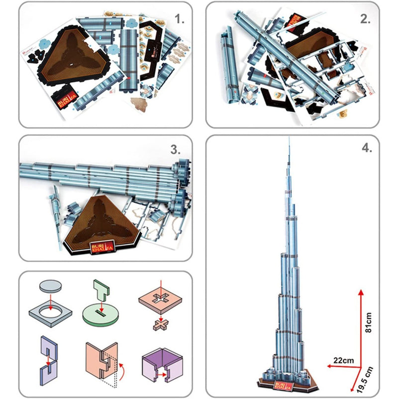 Cubic Fun Burj Khalifa 92pcs 3D Puzzle Model Building Kit