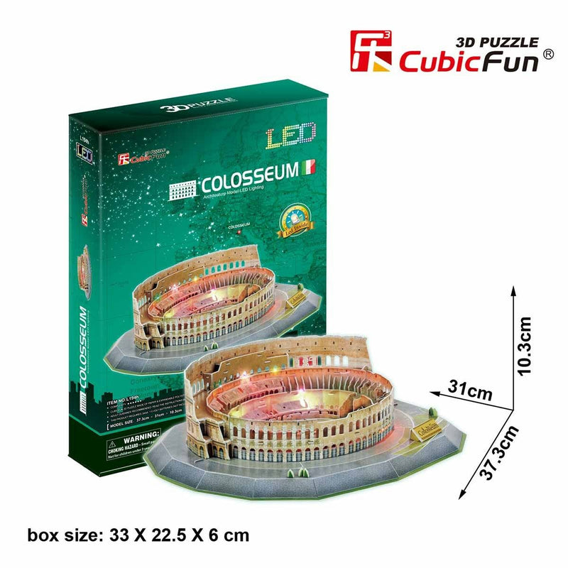 Cubic Fun Colosseum Led Series 3D Puzzle Model Building Kit