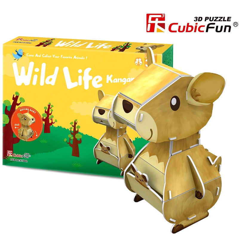 Cubic Fun Kids Kangaroo 3D Puzzle Model Building Kit