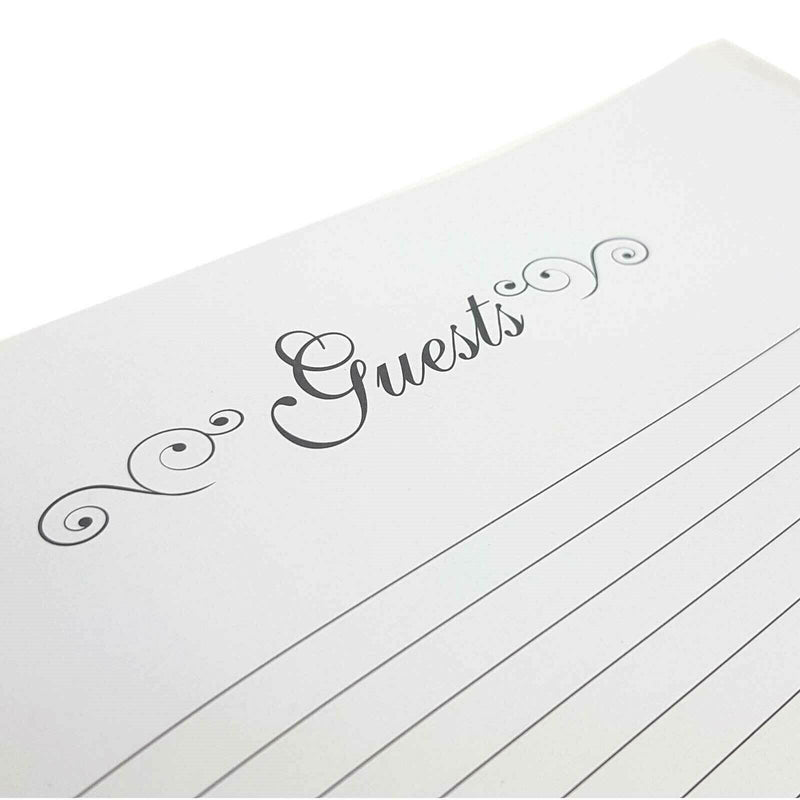 Landmark Guest Book with Rose Gold Title