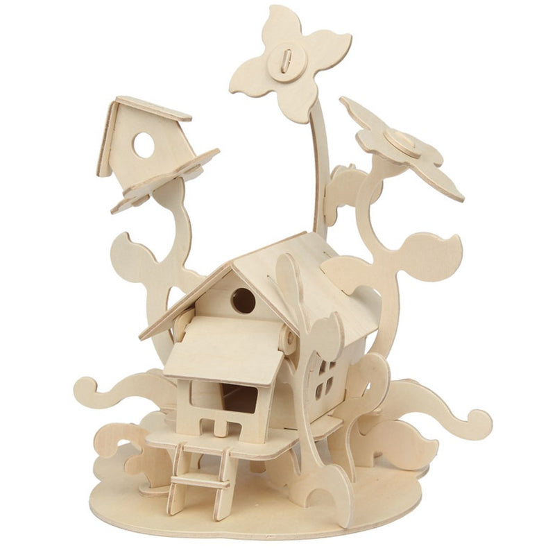 Marabu Marabu Wooden DIY Jigsaw 3D Puzzle - Fairy House