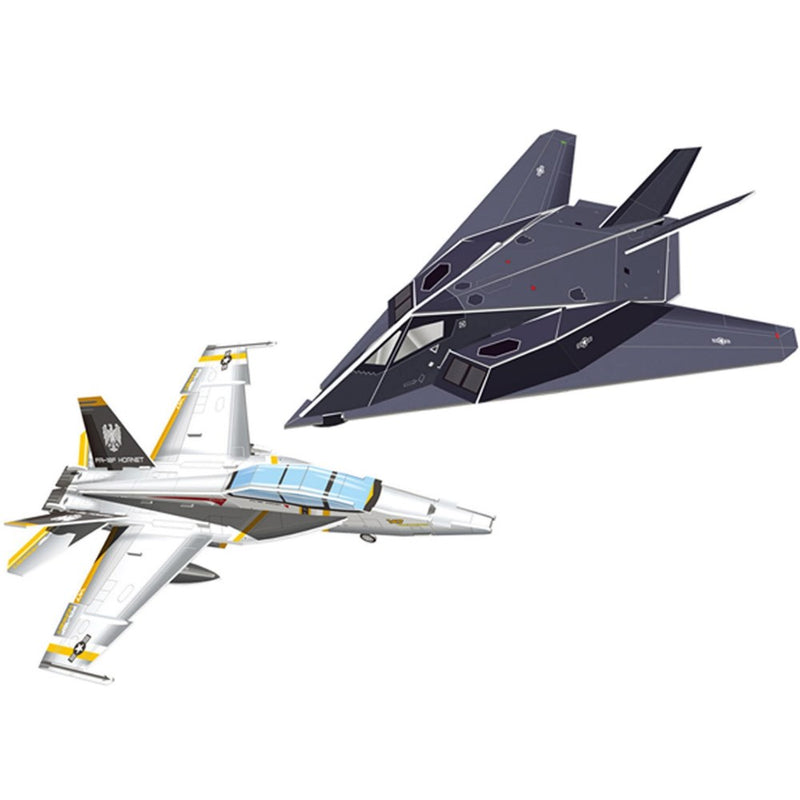 Cubic Fun F-117 Nighthawk & F/A-18 Hornet Planes 3D Puzzle Model Building Kit