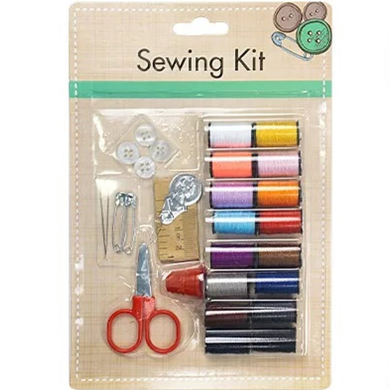 Kraft Collection Sewing Kit With Thread Scissors & Pins