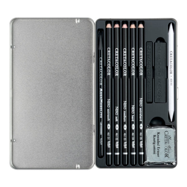 Cretacolor Nero Deep Black Drawing Set (10-Piece)