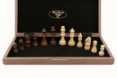 Dal Rossi Walnut Inlaid Finish Folding Chess Set 30cm Board