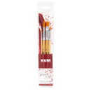 KUM Taklon Paint Brush Set | Artist & School Grade (Round, Flat, or Mixed)