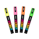 Kent Urban Acrylic Paint Markers – Fluoro Pack of 4 (Yellow, Pink, Orange, Green)