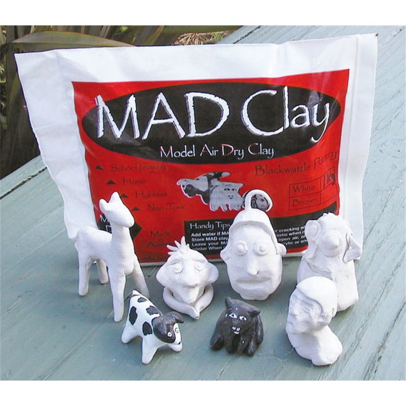 MAD White Air Drying Modelling Clay - Made in Australia