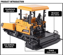 Diecast Crawler Road Asphalt Paver – 1:40 Scale Construction Model – Yellow