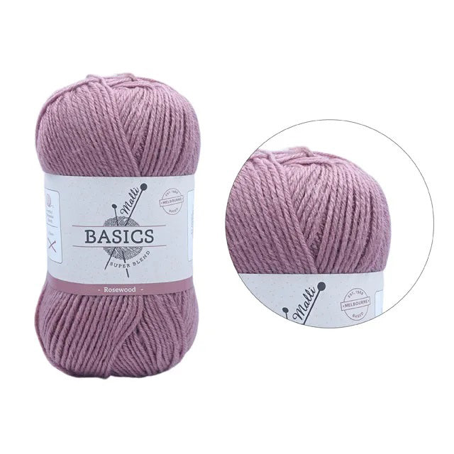 Malli Super Blend 4 Ply Acrylic Yarn 100g – Rosewood