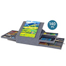 SINOART 140-Piece Deluxe Art Set | Mixed Media Kit with Easel Case
