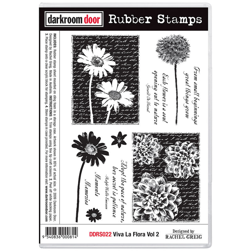 Darkroom Door Rubber Stamps Set: Viva La Flora Vol 2