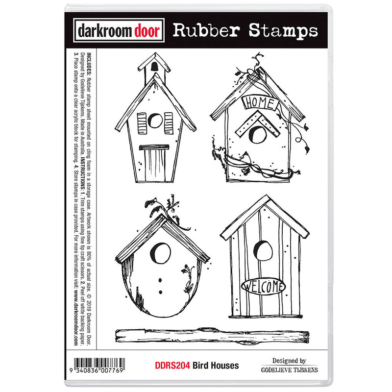 Darkroom Door Rubber Stamps Set: Bird Houses