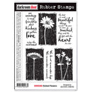 Darkroom Door Rubber Stamps Set: Etched Flowers
