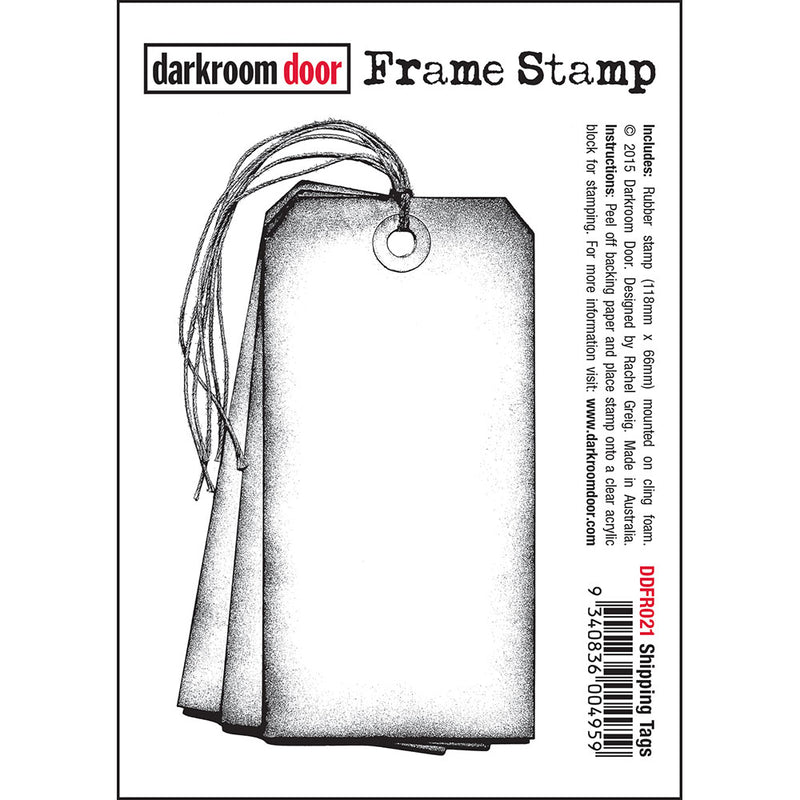 Darkroom Door Rubber Frame Stamp: Shippin Tags