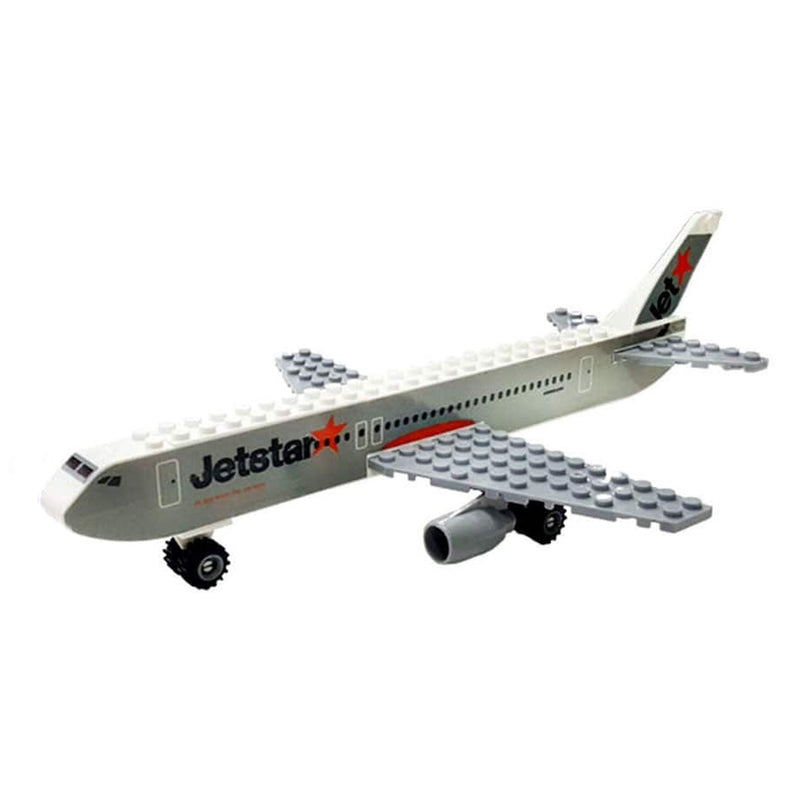 Jetstar 55pcs Construction Aircraft Plane DIY Kids Model Building Bricks Blocks Set Toy
