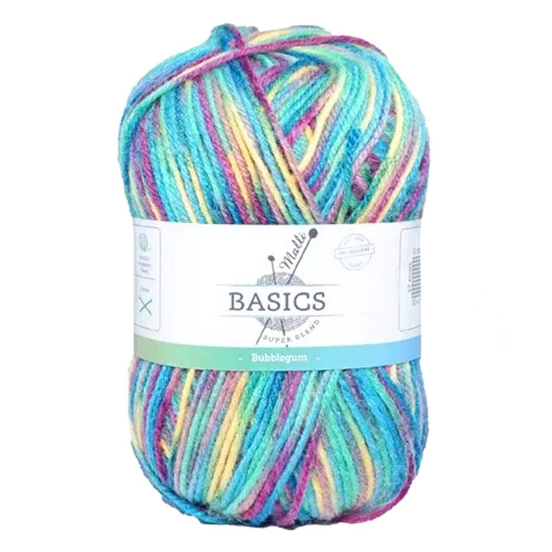 Malli Knitting Super Blend 100g Acrylic Yarn - Bubblegum Mix