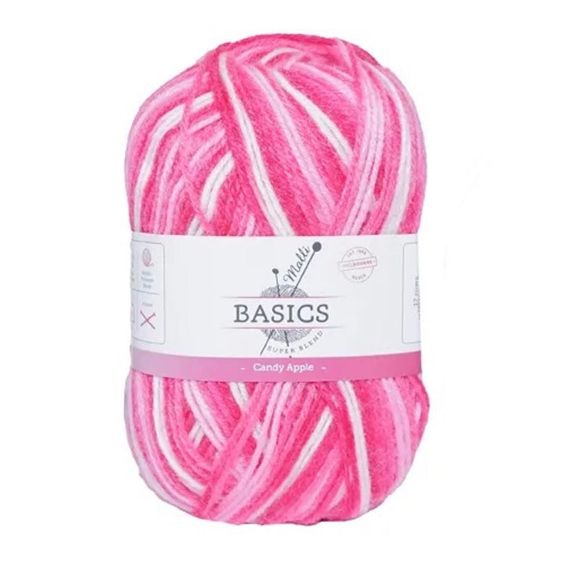 Malli Knitting Super Blend 100g Acrylic Yarn - Candy Apple Mix