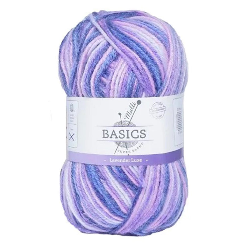 Malli Knitting Super Blend 100g Acrylic Yarn - Lavender Luxe Mix