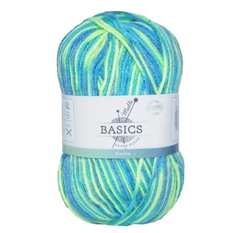 Malli Knitting Super Blend 100g Acrylic Yarn - Marine Mix