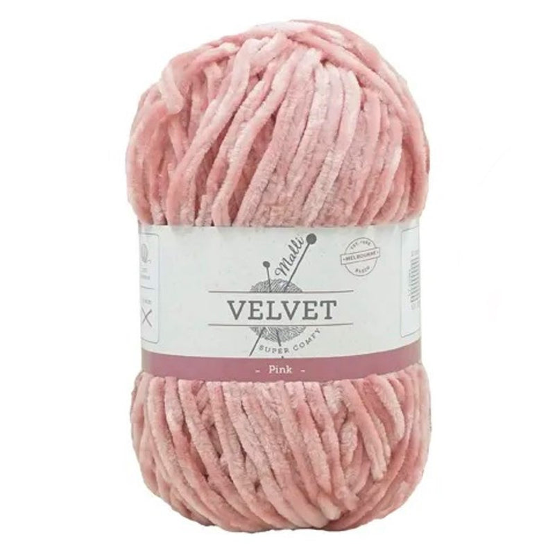 Malli Knitting Super Comfy 100g Velvet Yarn - Pink
