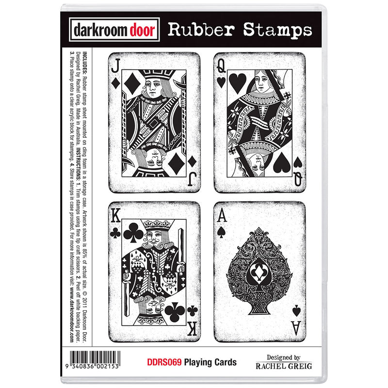 Darkroom Door Rubber Stamps Set: Playing Cards
