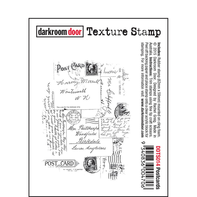 Darkroom Door Rubber Texture Stamp: Postcards