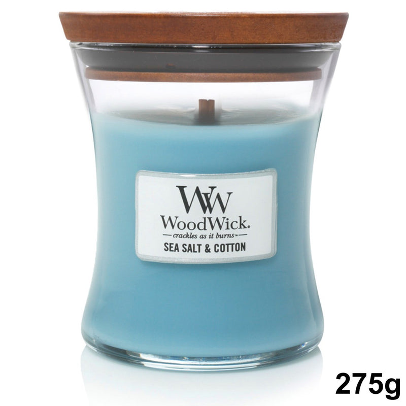 WoodWick Scented Candle 275g Sea Salt & Cotton