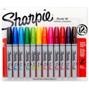 Sharpie 12pk Permanent Brush Tip Markers Pens