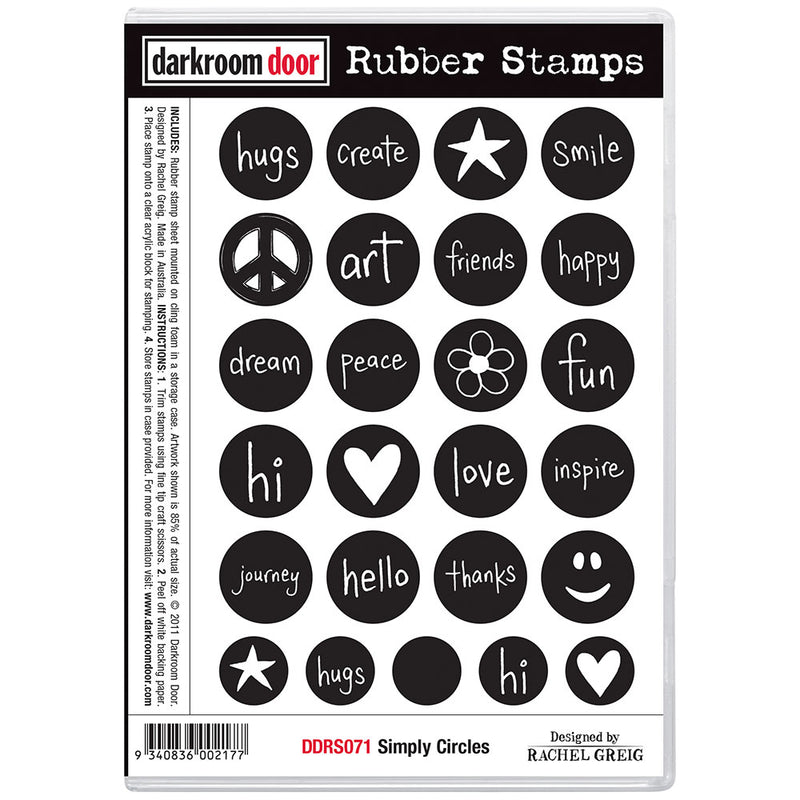 Darkroom Door Rubber Stamps Set: Simply Circles