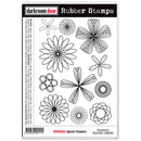 Darkroom Door Rubber Stamps Set: Spiral Flowers
