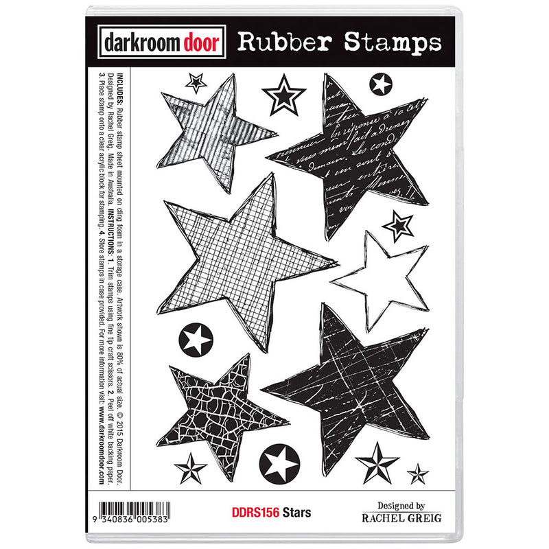 Darkroom Door Rubber Stamps Set: Stars