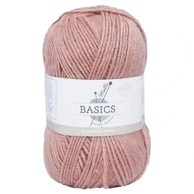 Malli Knitting Super Blend 100g Acrylic Yarn - Foundation Brown