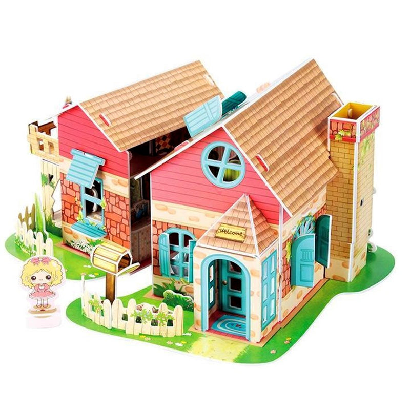 Cubic Fun Sweet Villa House with LED 3D Puzzle Model Building Kit