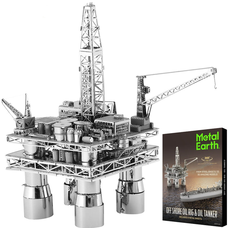 Metal Earth Metal Earth 3D Model Building Kit - Oil Rig & Oil Tanker Gift Set