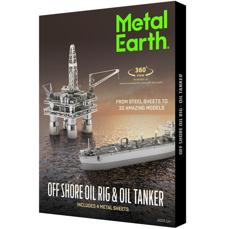 Metal Earth Metal Earth 3D Model Building Kit - Oil Rig & Oil Tanker Gift Set