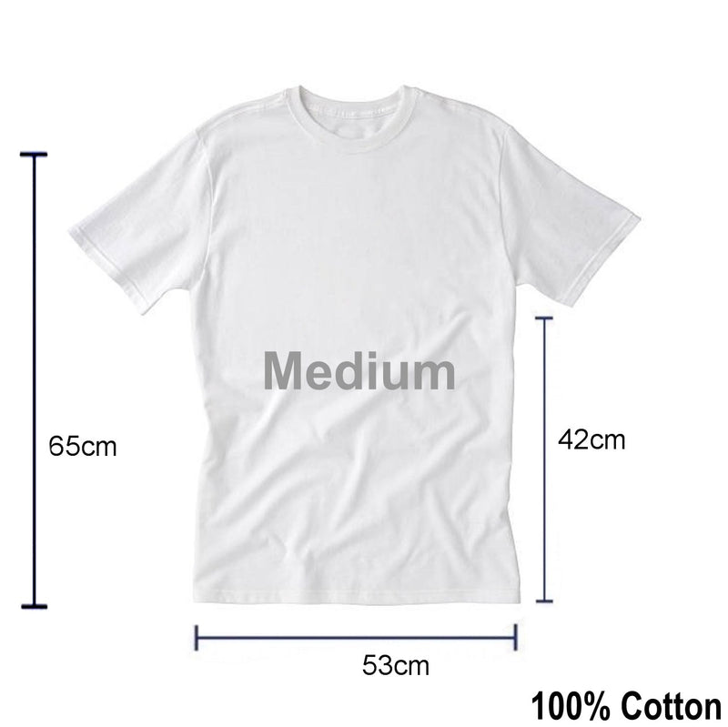 Kraft Collection White 100% Cotton Tee Shirt T-Shirt S/M/L/XL