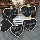 Kraft Collection Chalkboard Hearts Pegs - 12pk