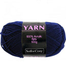 Soft & Cozy Soft & Cozy 100g Acrylic 8ply Knitting Yarn Navy Blue