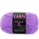Soft & Cozy Soft & Cozy 100g Acrylic 8ply Knitting Yarn Light Purple