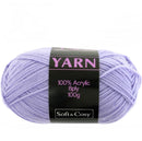 Soft & Cozy Soft & Cozy 100g Acrylic 8ply Knitting Yarn Pastel Purple